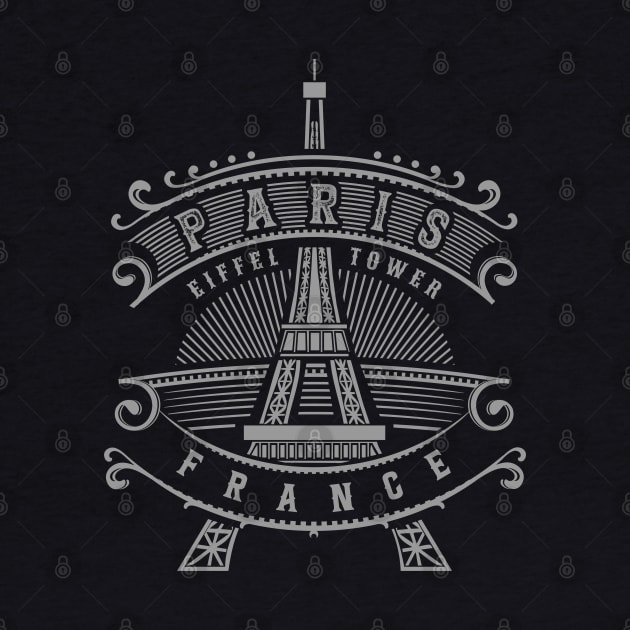 Paris France Eiffel Tower Vintage by Designkix